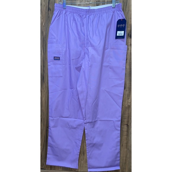 Cherokee Pants - LARGE Cherokee Womens Elastic Waistband 4200 Scrub Pants, Orchid